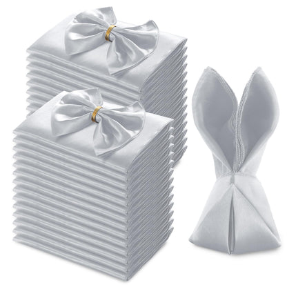 MILVOWOC Square Satin Napkins