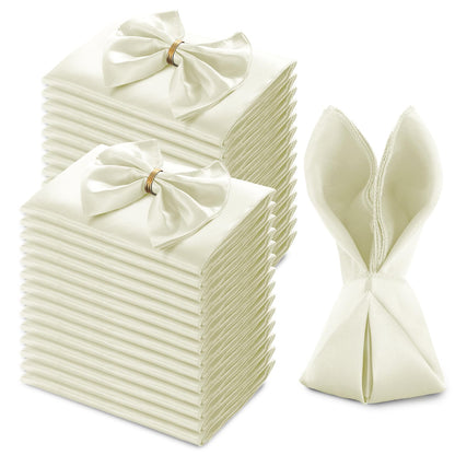 MILVOWOC Square Satin Napkins