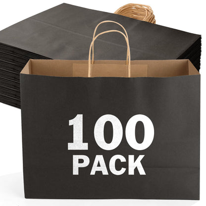 XPCARE Kraft Paper Bags with Handles Bulk