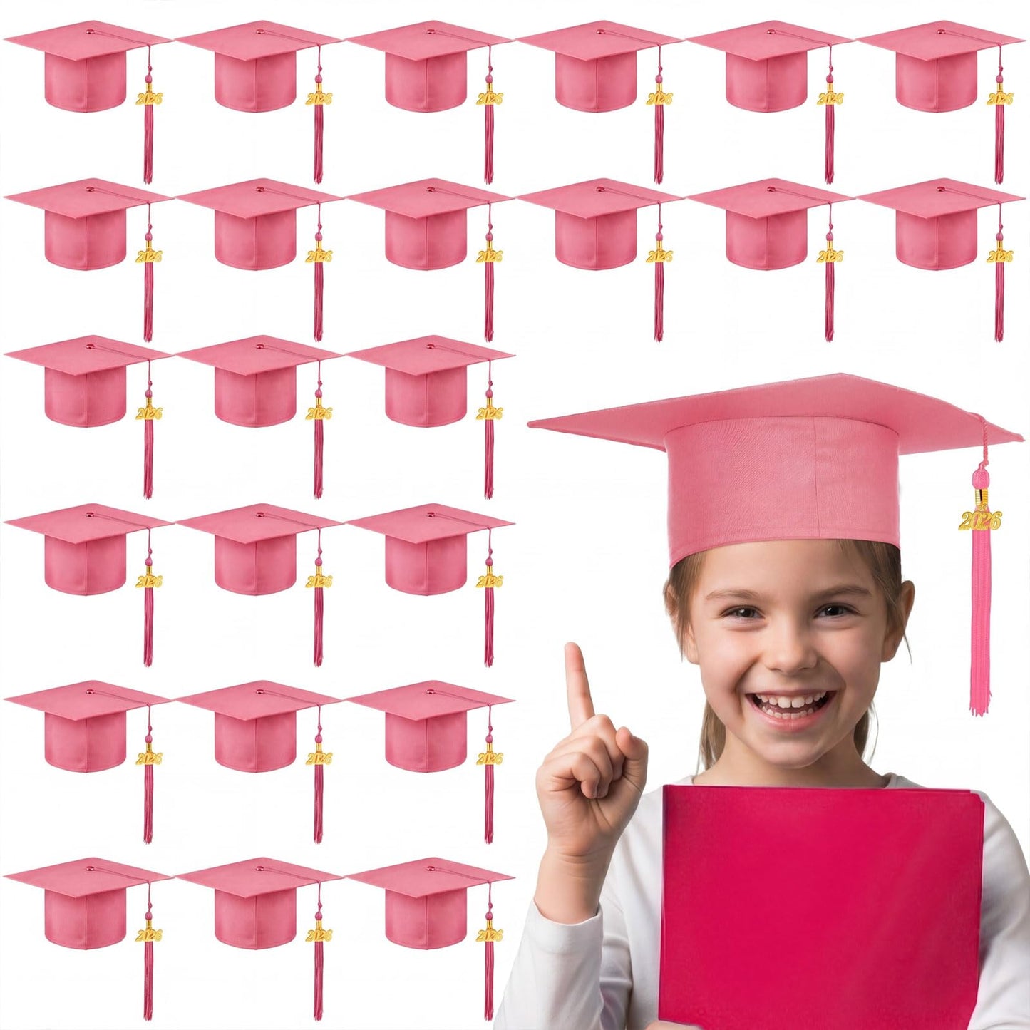 Child-Size 2026 Preschool Graduation Caps with Tassels