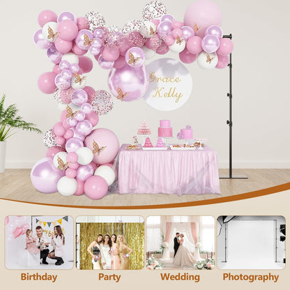 Heavy-Duty Adjustable Backdrop Stand with Steel Base