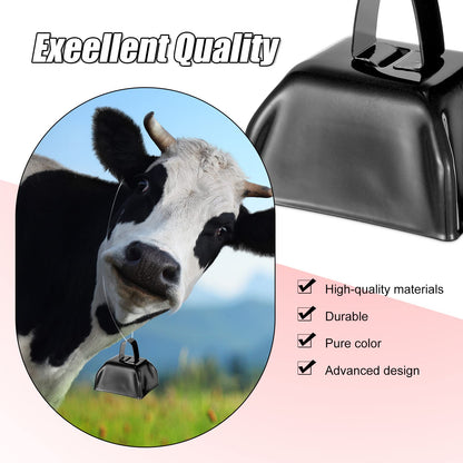 48-Piece Metal Cowbells with Handles for Team Cheering