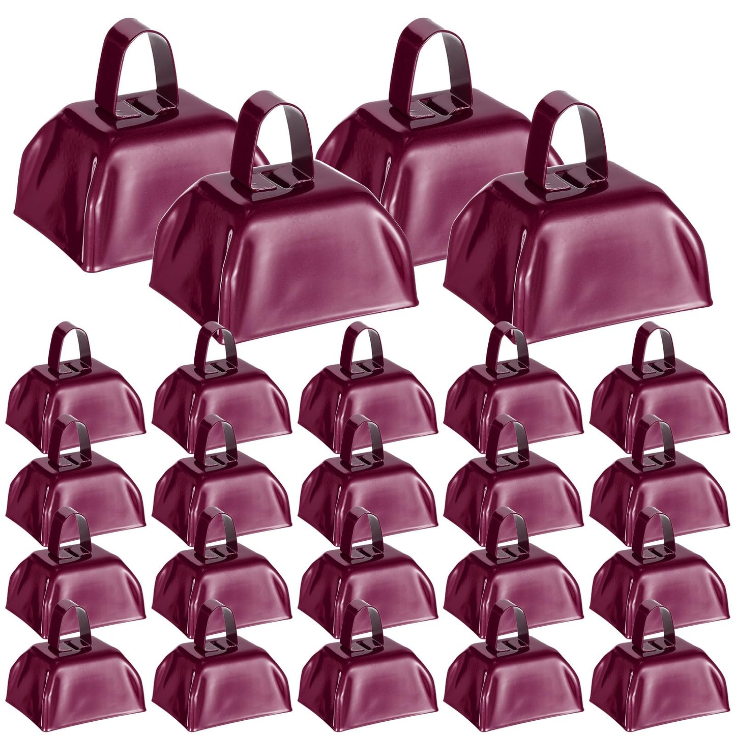 48-Piece Metal Cowbells with Handles for Team Cheering