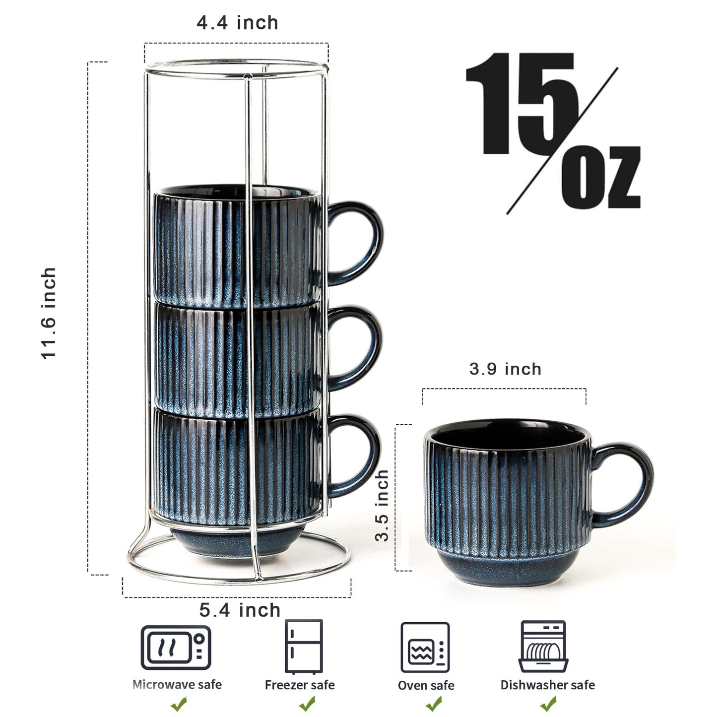 glowworm stackable mugs