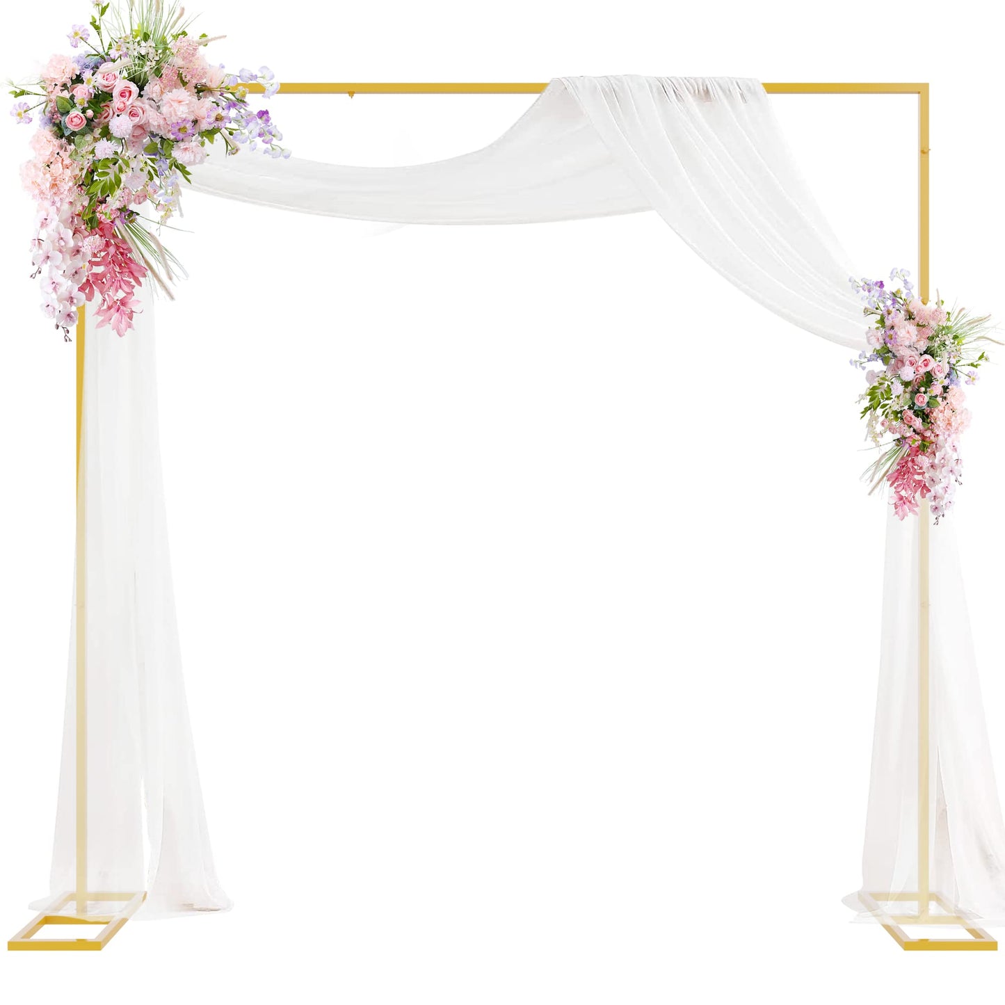 8 Ft Heavy-Duty Adjustable Metal Backdrop Stand for Events