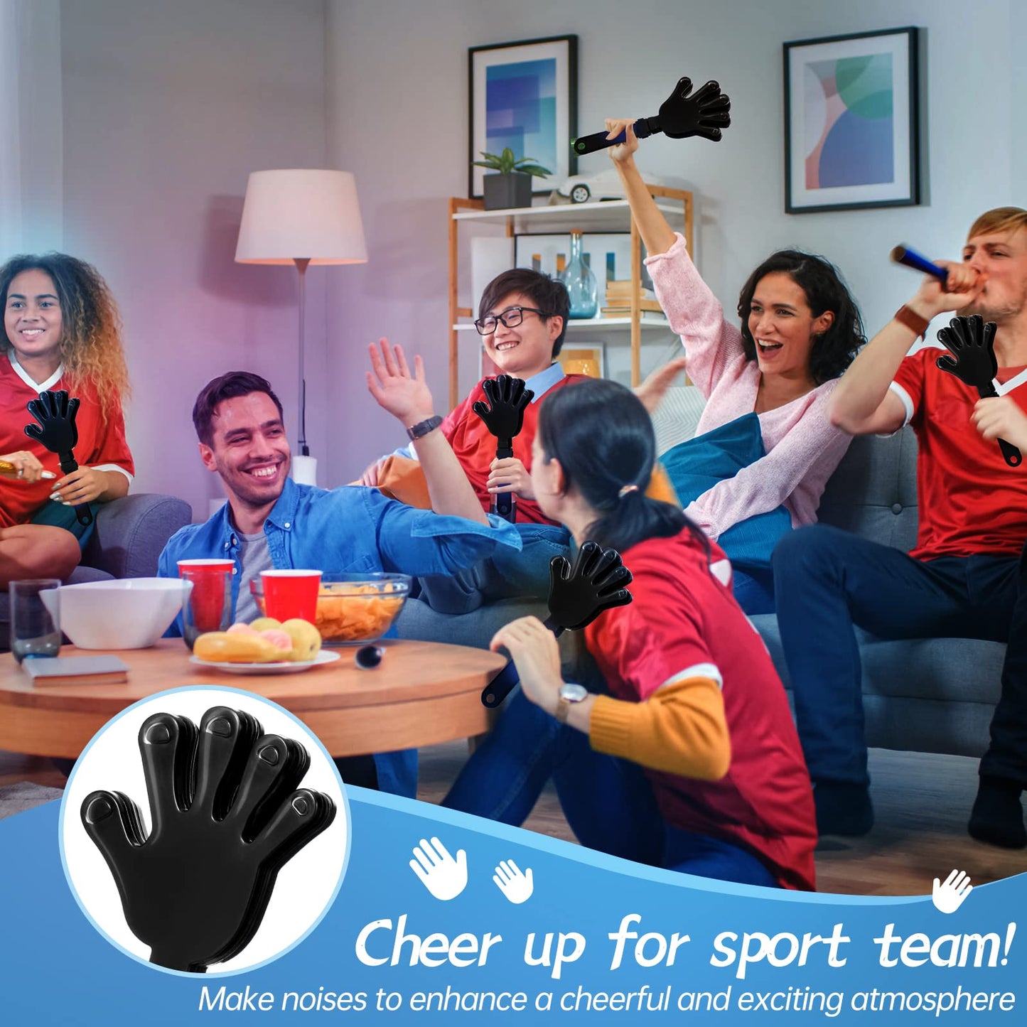 100-Piece Plastic Hand Clappers Party Noisemakers