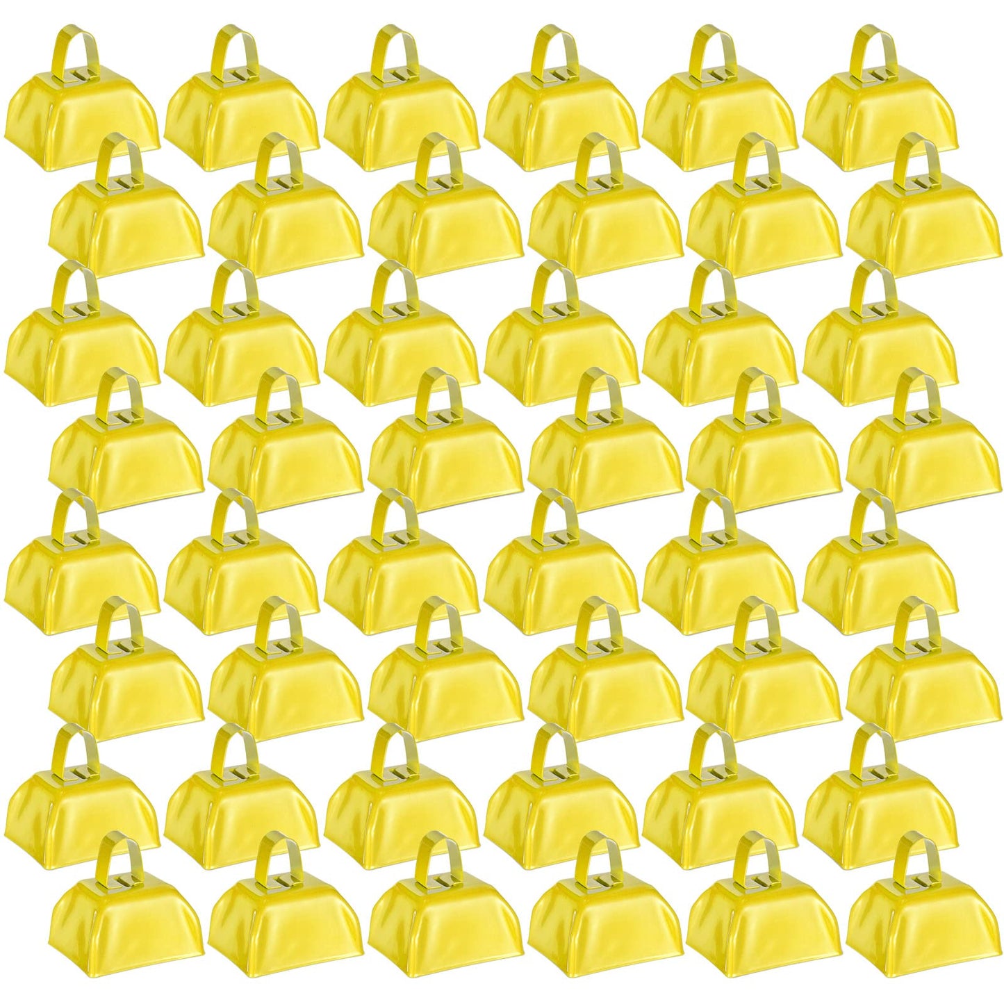 48-Piece Metal Cowbells with Handles for Team Cheering