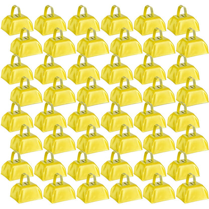 48-Piece Metal Cowbells with Handles for Team Cheering