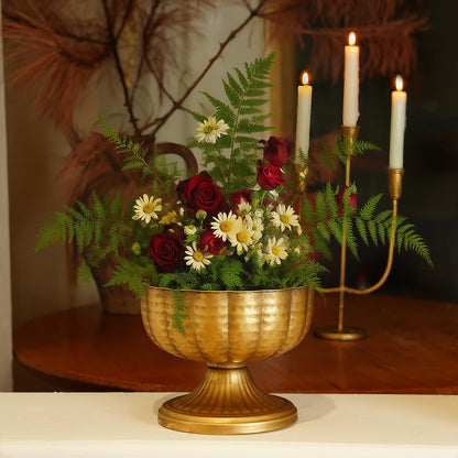 Retro Gold Vases for Centerpieces Set
