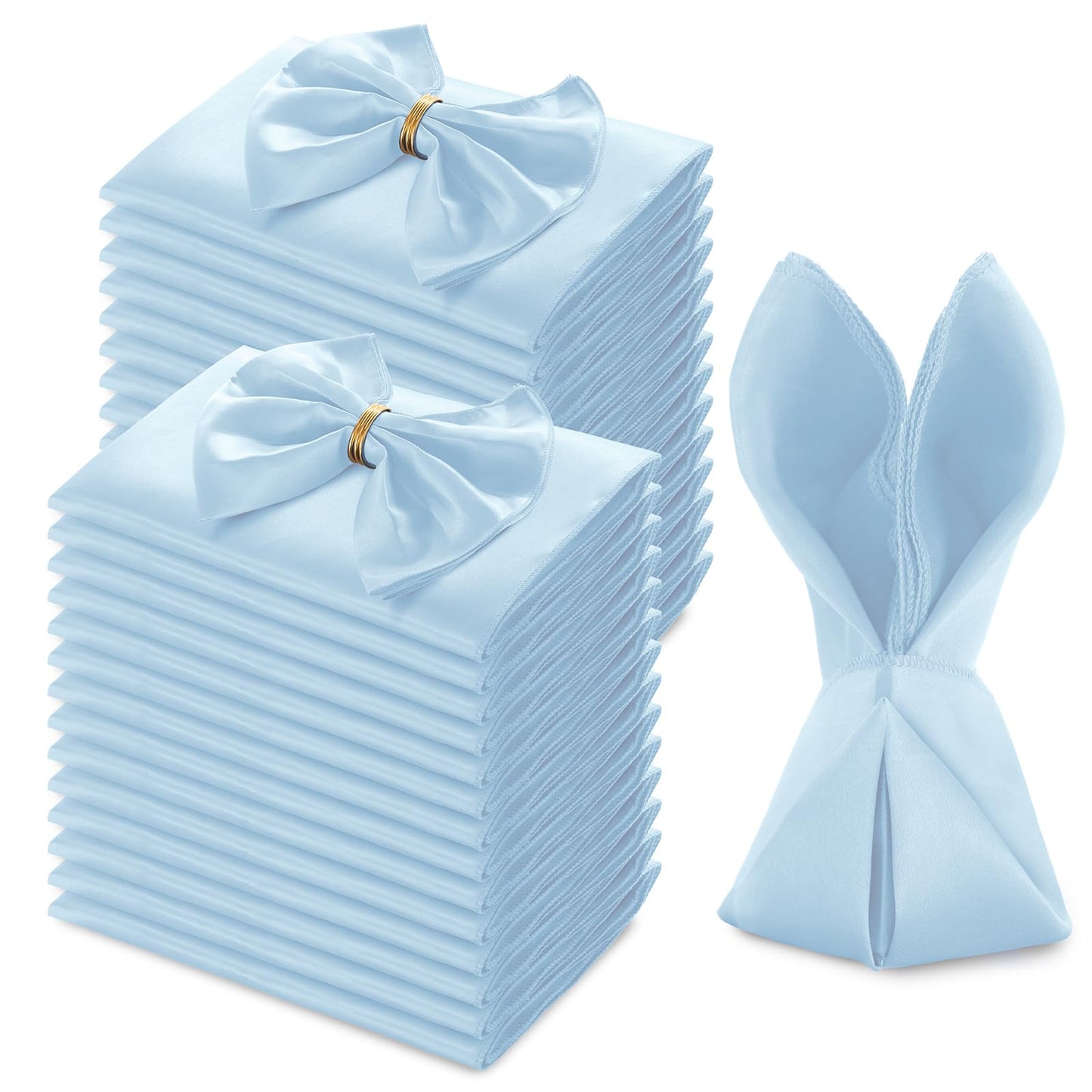 MILVOWOC Square Satin Napkins