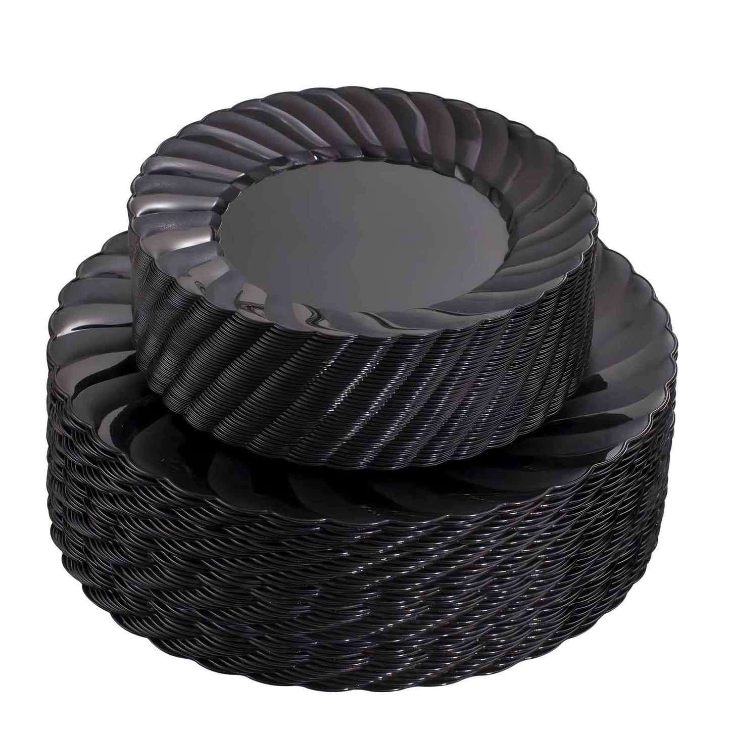 U-QE Black Plastic Plates