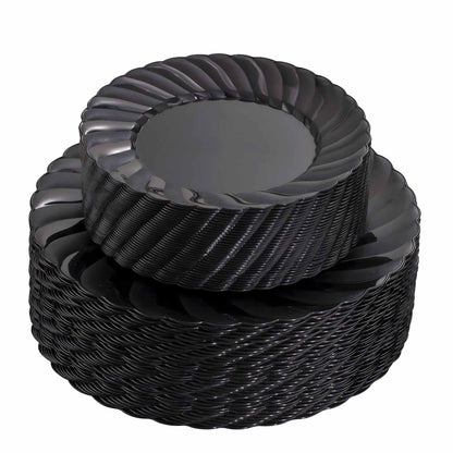 U-QE Black Plastic Plates