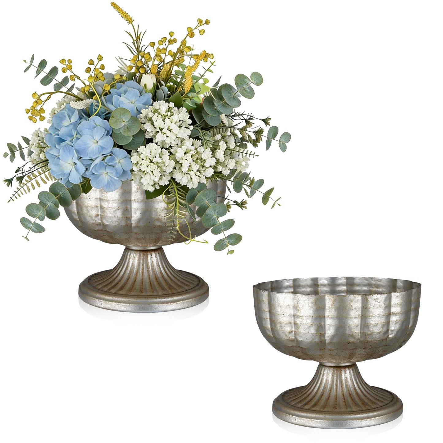 Retro Gold Vases for Centerpieces Set