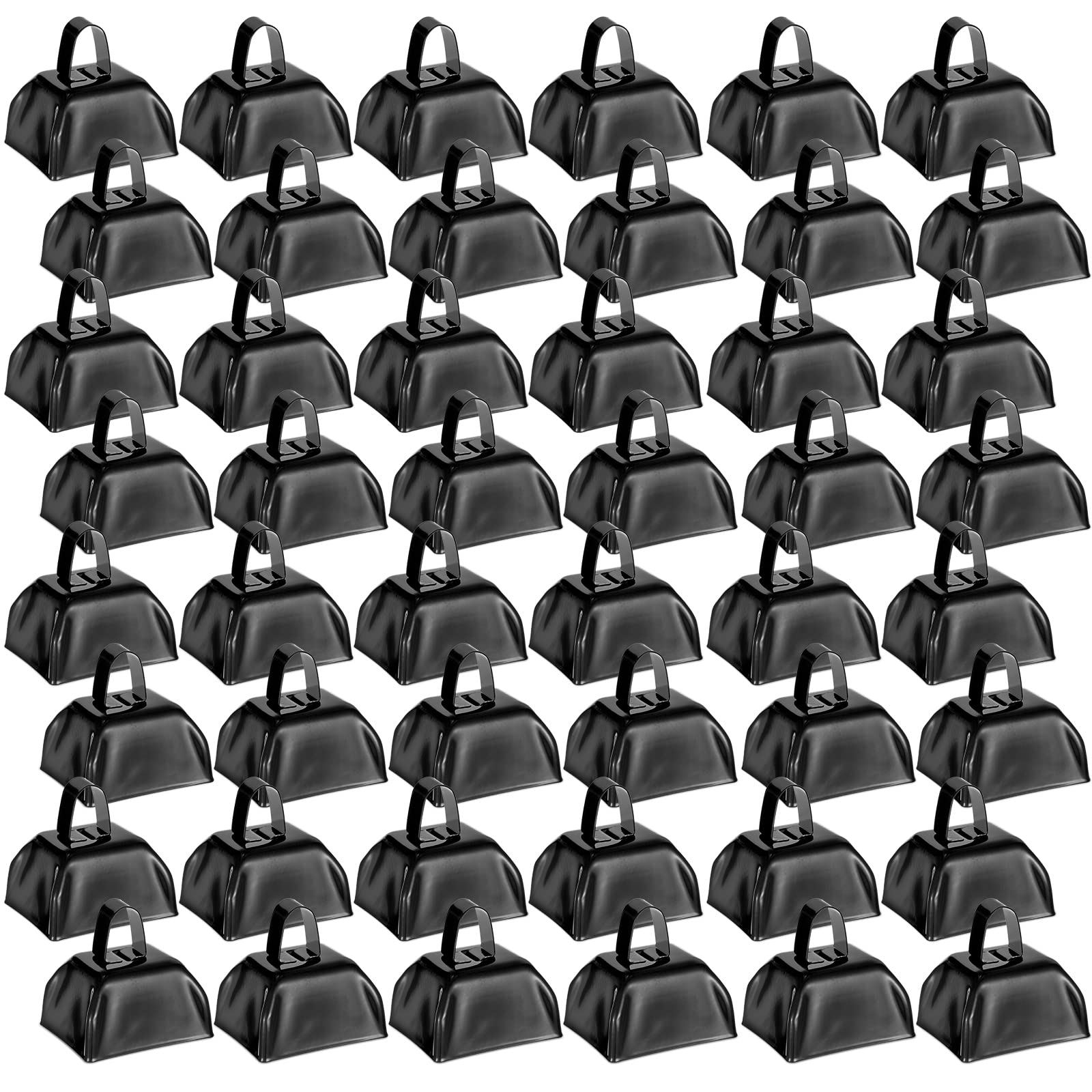 48-Piece Metal Cowbells with Handles for Team Cheering