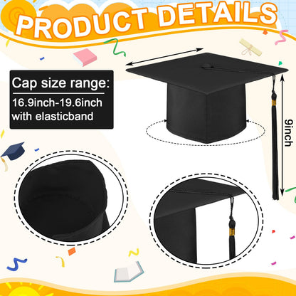 24-Piece Kids Graduation Cap and Gown Set with Stoles and Bears