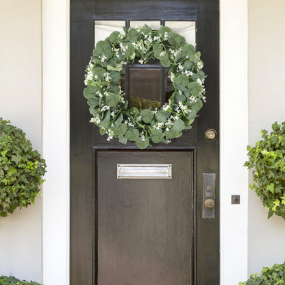4-Pack Artificial Eucalyptus Garlands with White Flowers