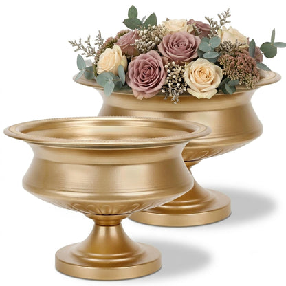 Classic Metal Trumpet Urn Vase for Wedding Centerpieces