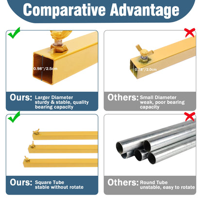 Heavy-Duty Gold Metal Backdrop Stand for Weddings & Events