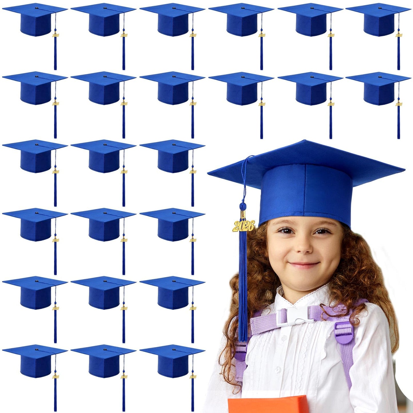 Child-Size 2026 Preschool Graduation Caps with Tassels