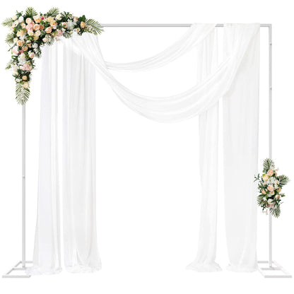 Heavy-Duty Gold Metal Backdrop Stand for Weddings & Events