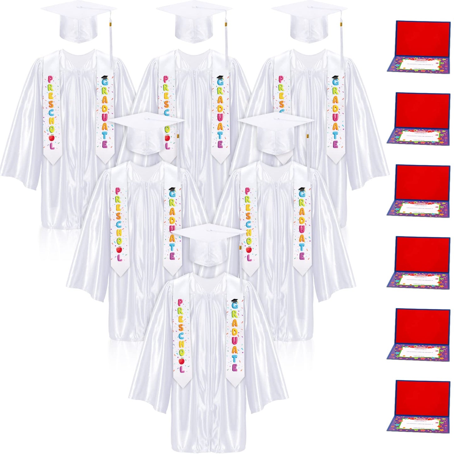 24-Piece 2026 Preschool Graduation Cap and Gown Set