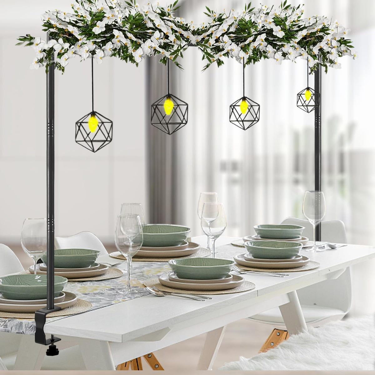 Adjustable 10.5 Ft Backdrop Stand with Floor and Clamp Modes