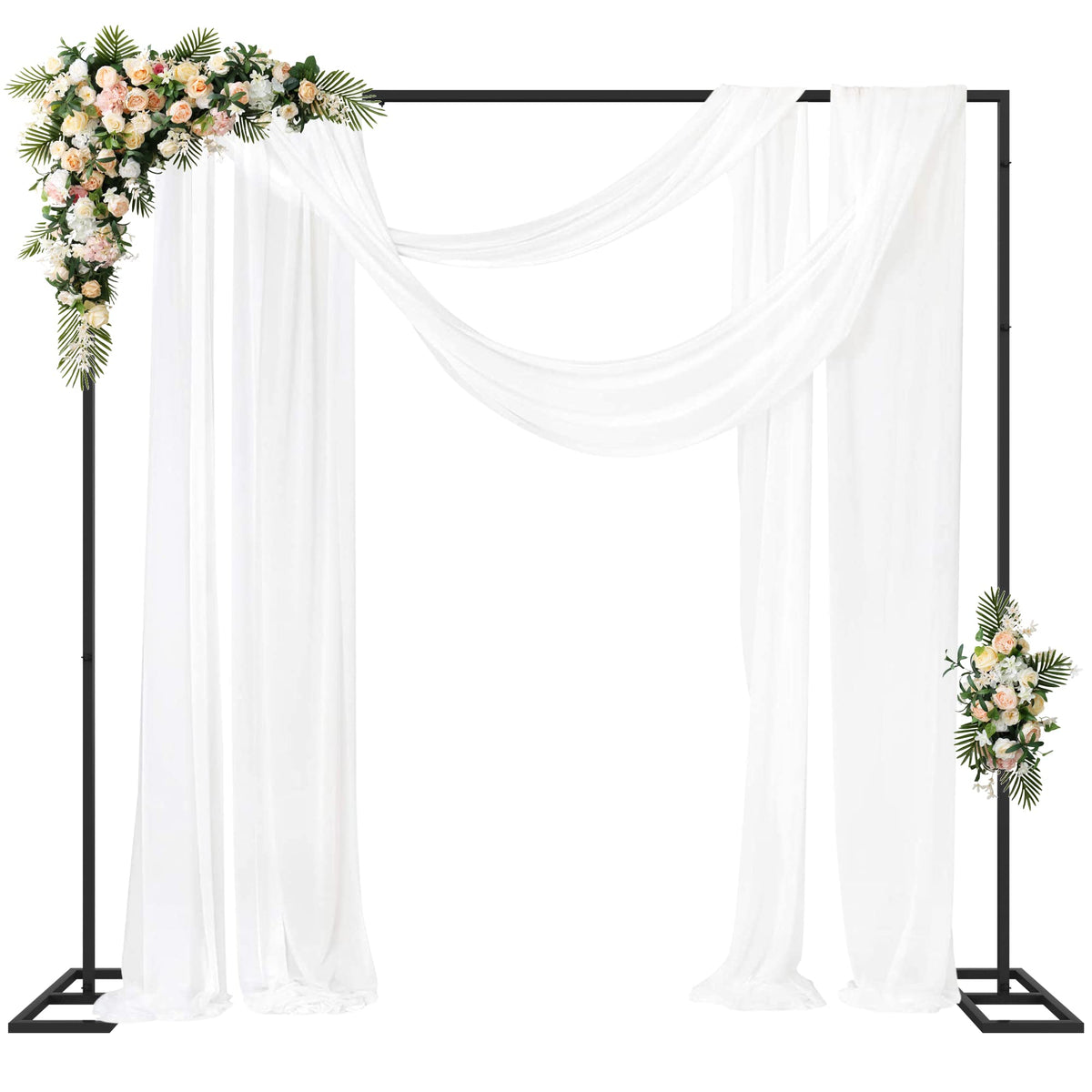 Heavy-Duty Gold Metal Backdrop Stand for Weddings & Events