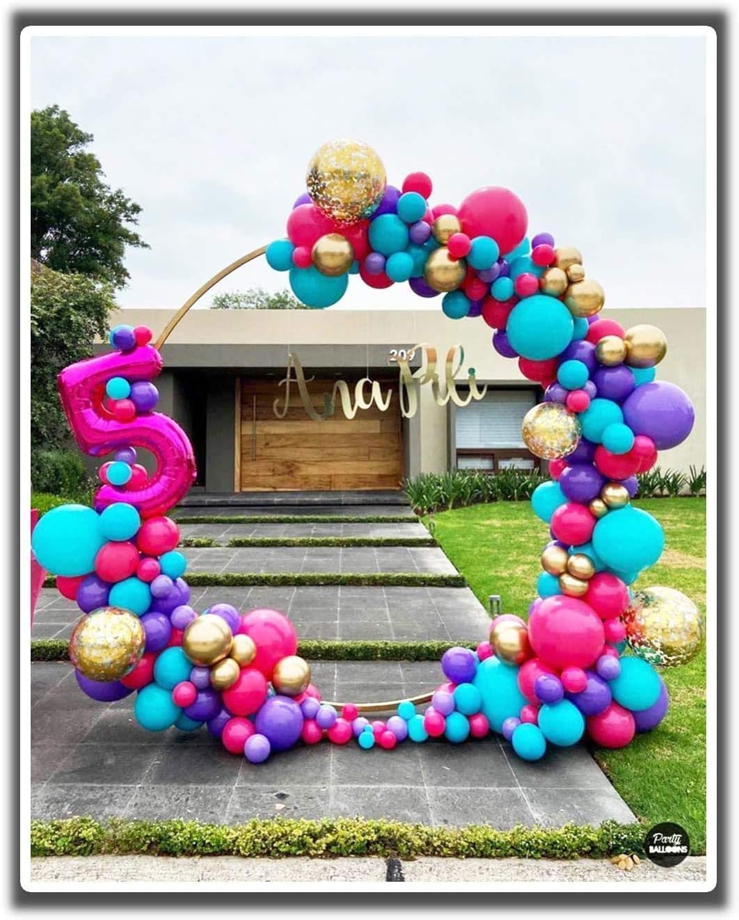 Large Metal Round Balloon Arch Stand for Party Decorations