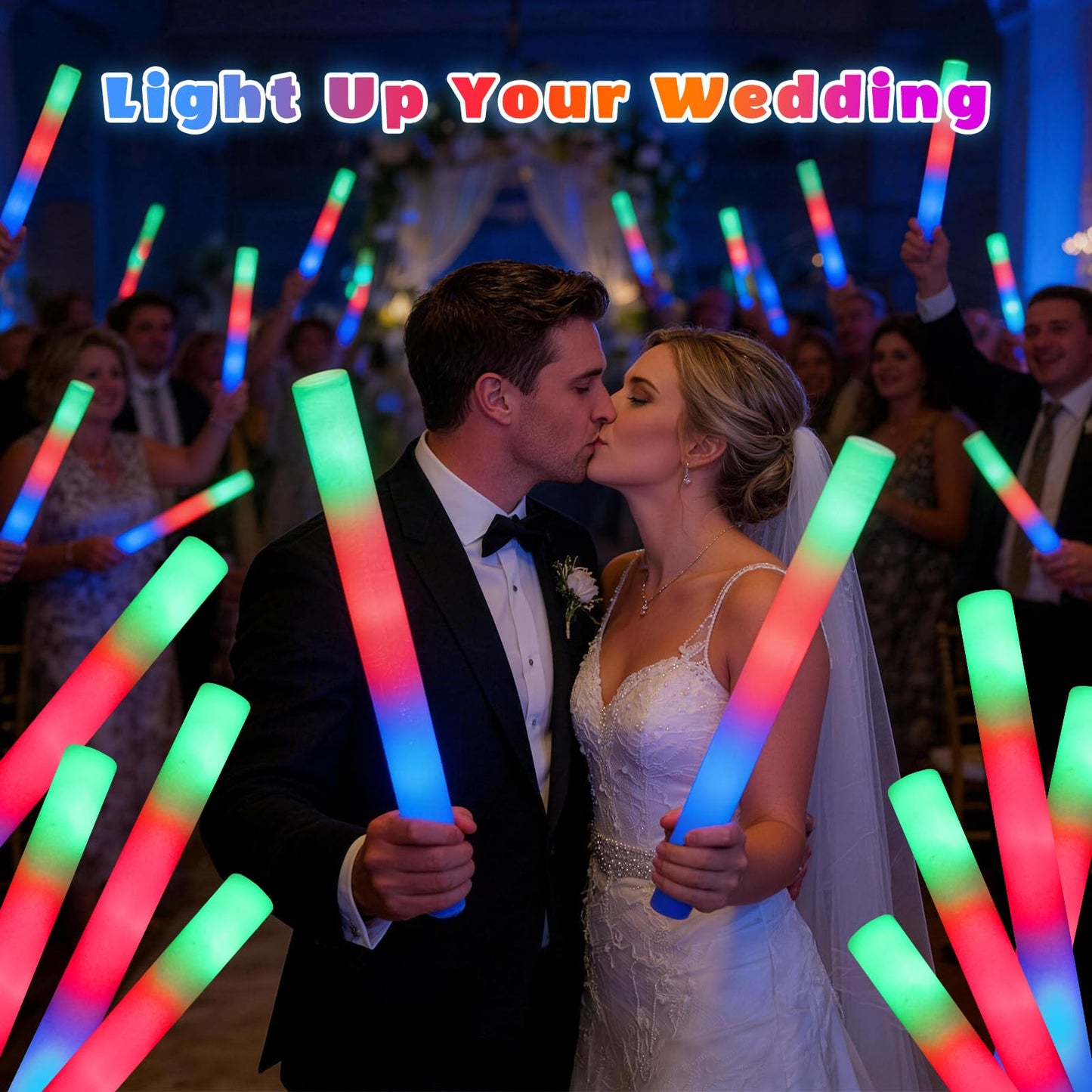 Light-Up Foam Glow Sticks with Three Flashing Modes
