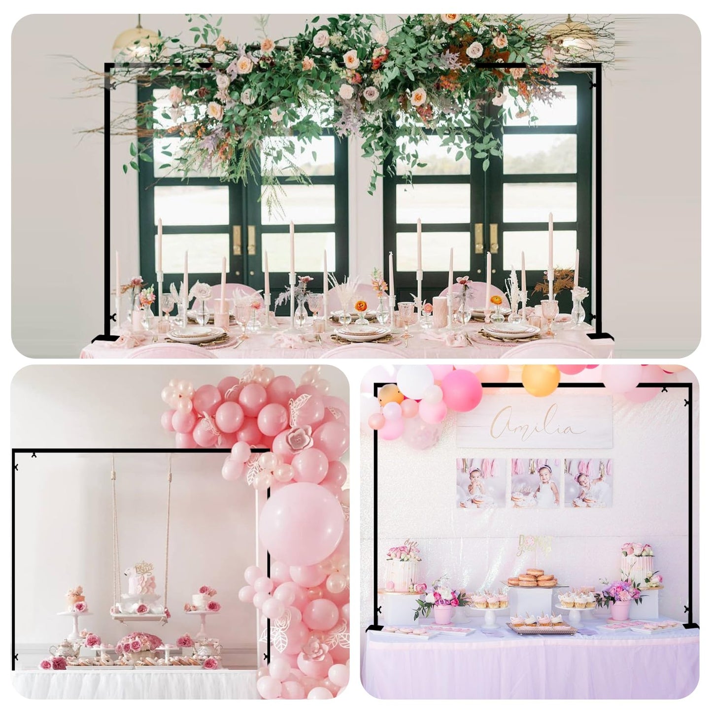 Adjustable 10.5 Ft Backdrop Stand with Floor and Clamp Modes