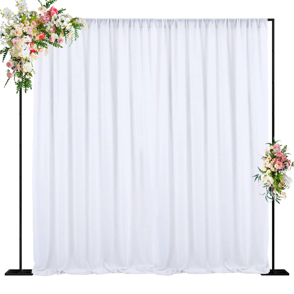 10 x 10 Ft Adjustable Gold Square Backdrop Stand for Events