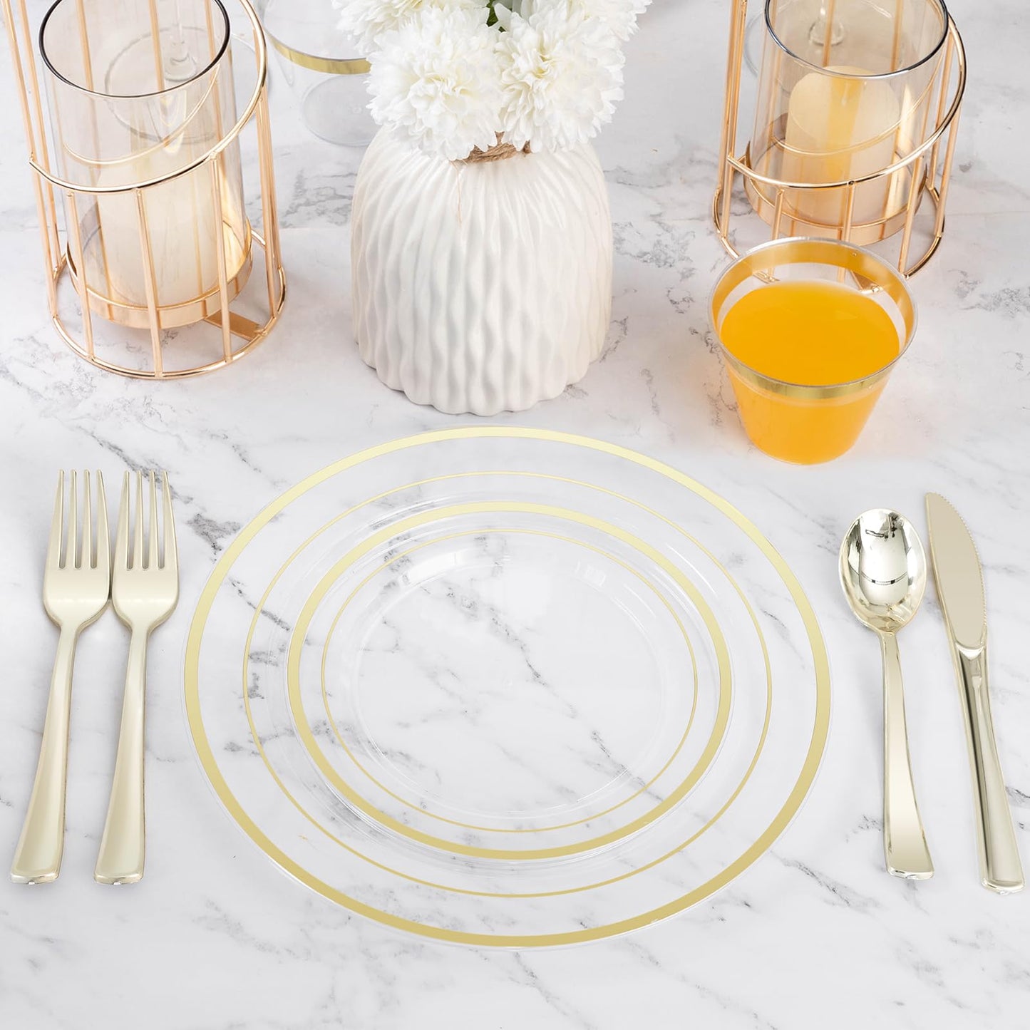 BESTVIP Disposable Plates Set