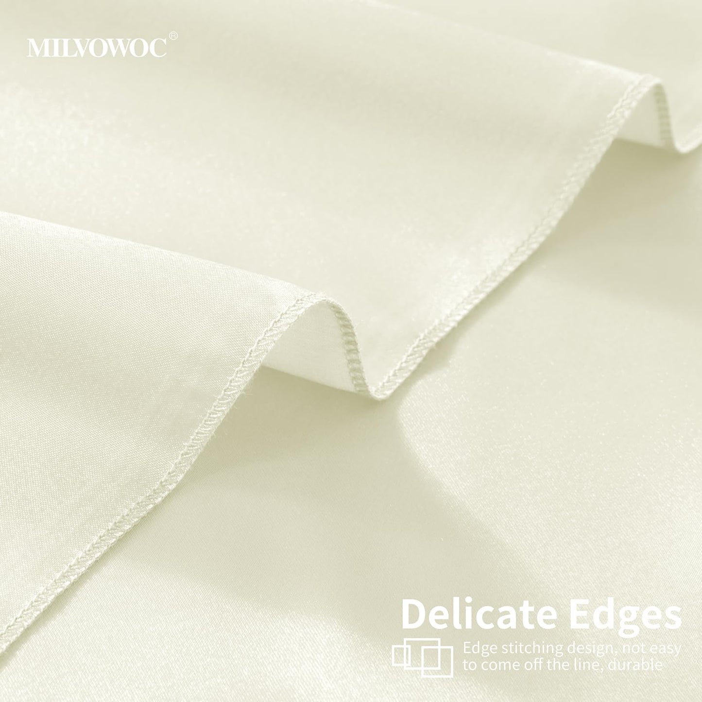MILVOWOC Square Satin Napkins