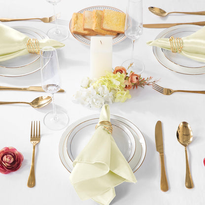 MILVOWOC Square Satin Napkins