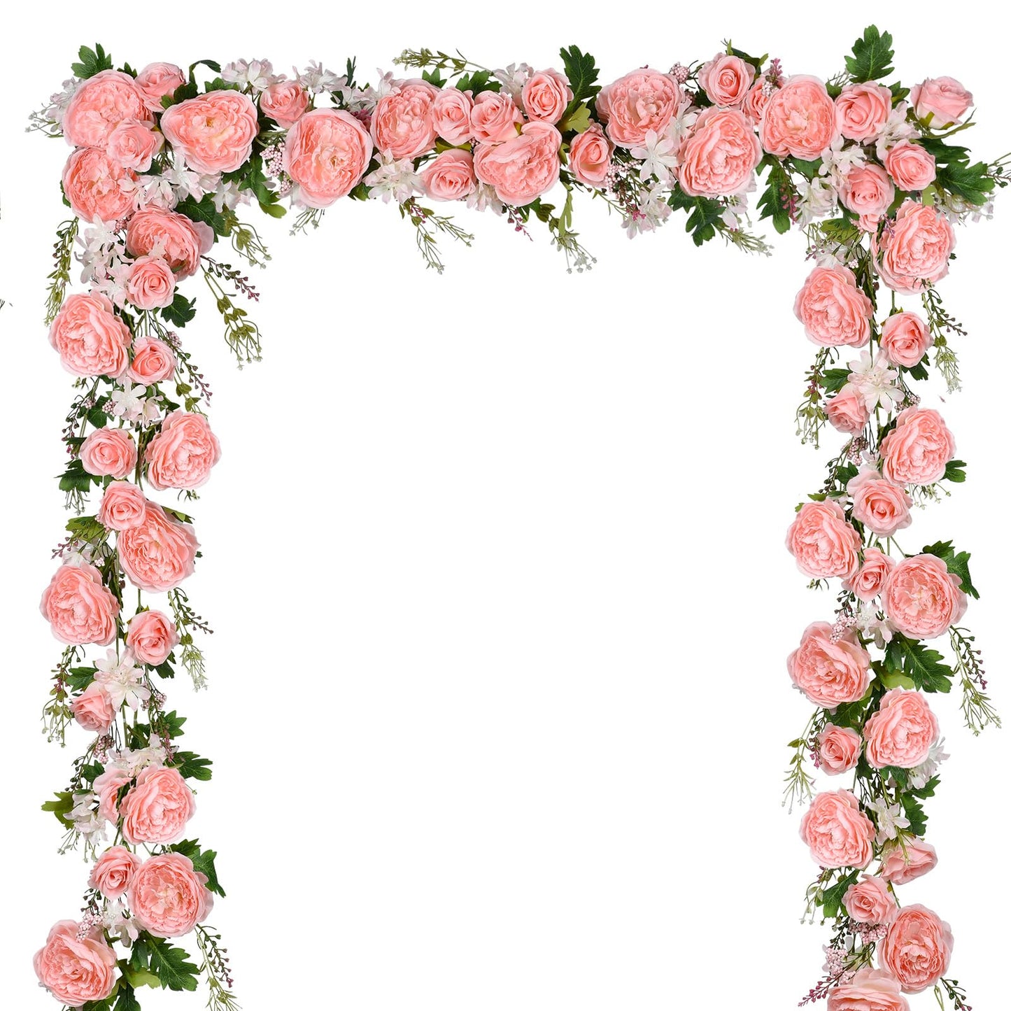 DearHouse 2Pack Artificial Peony Flower Garland