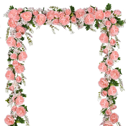 DearHouse 2Pack Artificial Peony Flower Garland