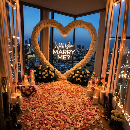 PARAQUIP 6.7FT Heart Arch Stand for Proposal, Metal Balloon Arch Kit