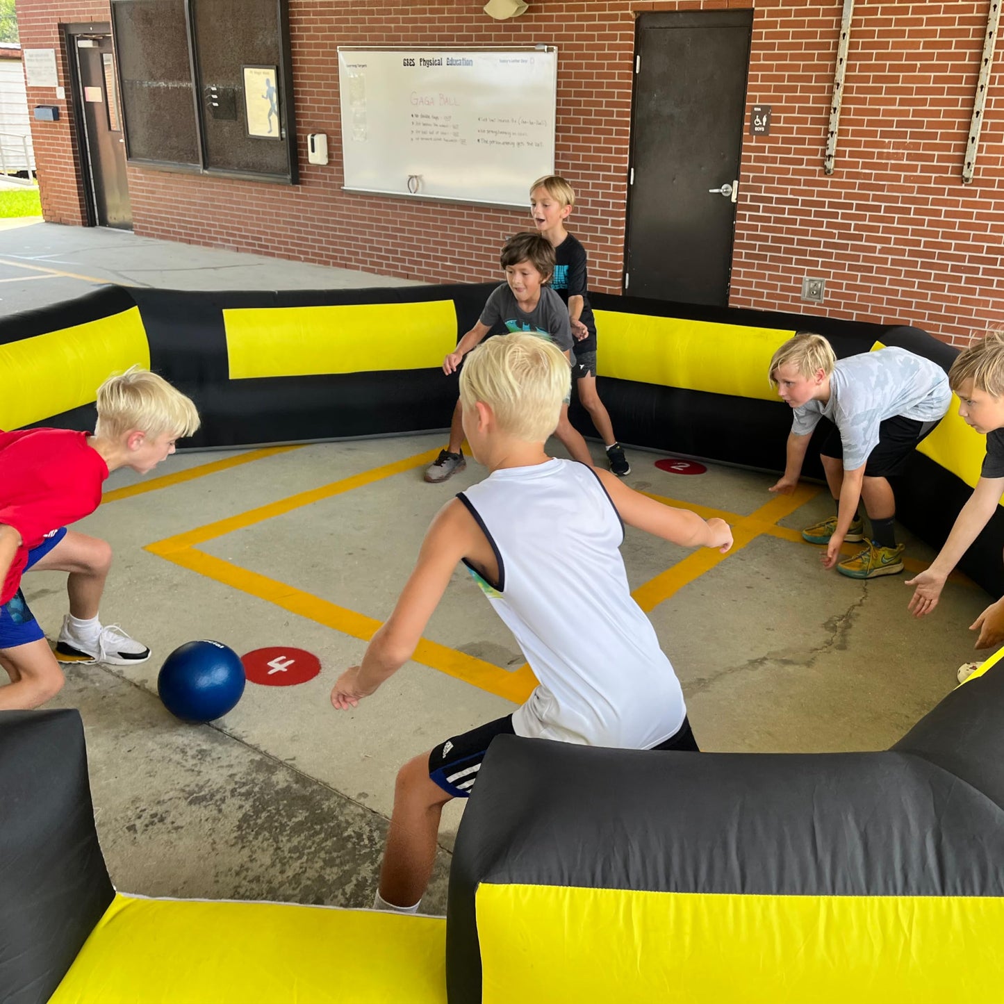 Inflatable Gaga Ball Pit with Built-In Blower