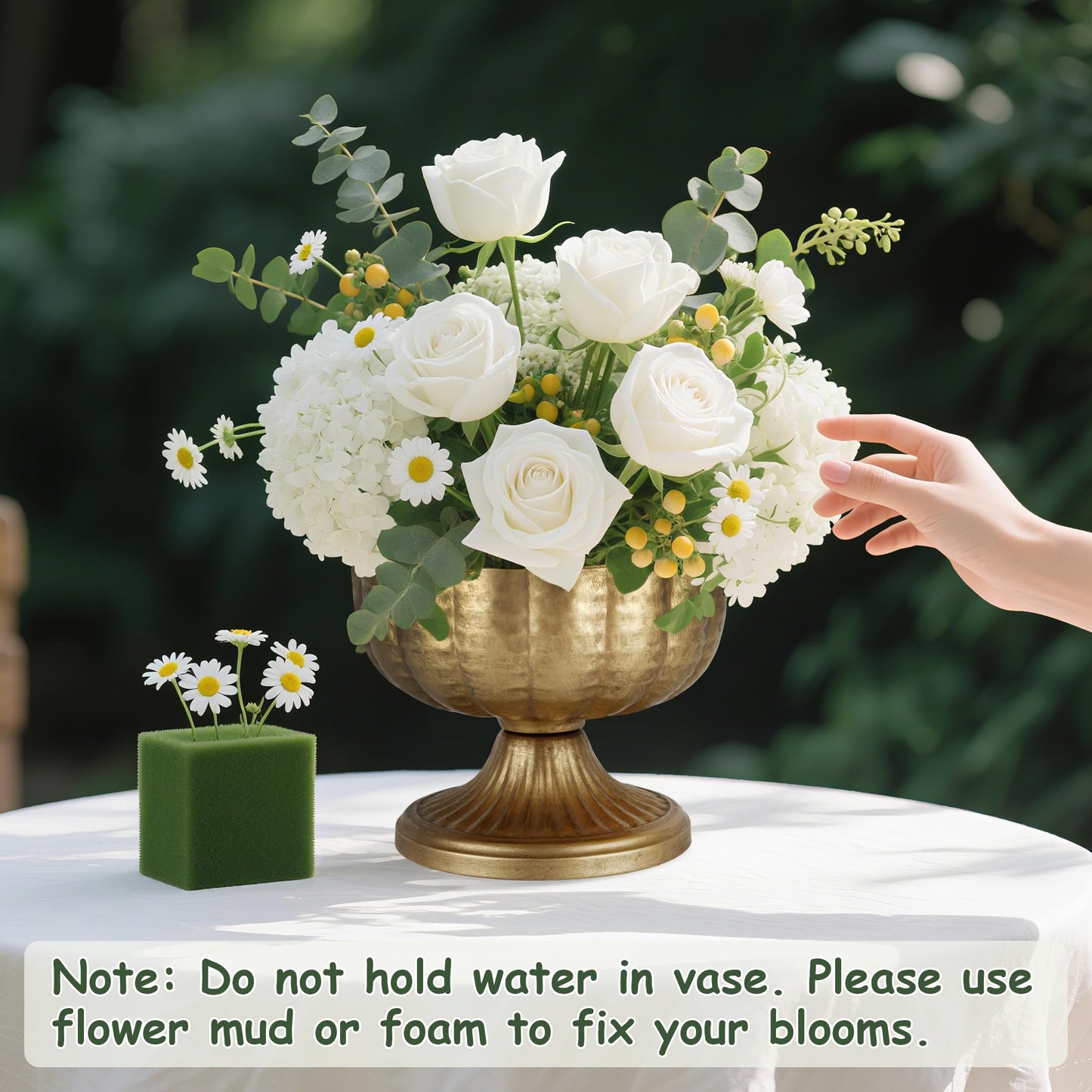 Retro Gold Vases for Centerpieces Set
