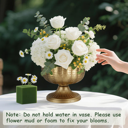 Retro Gold Vases for Centerpieces Set