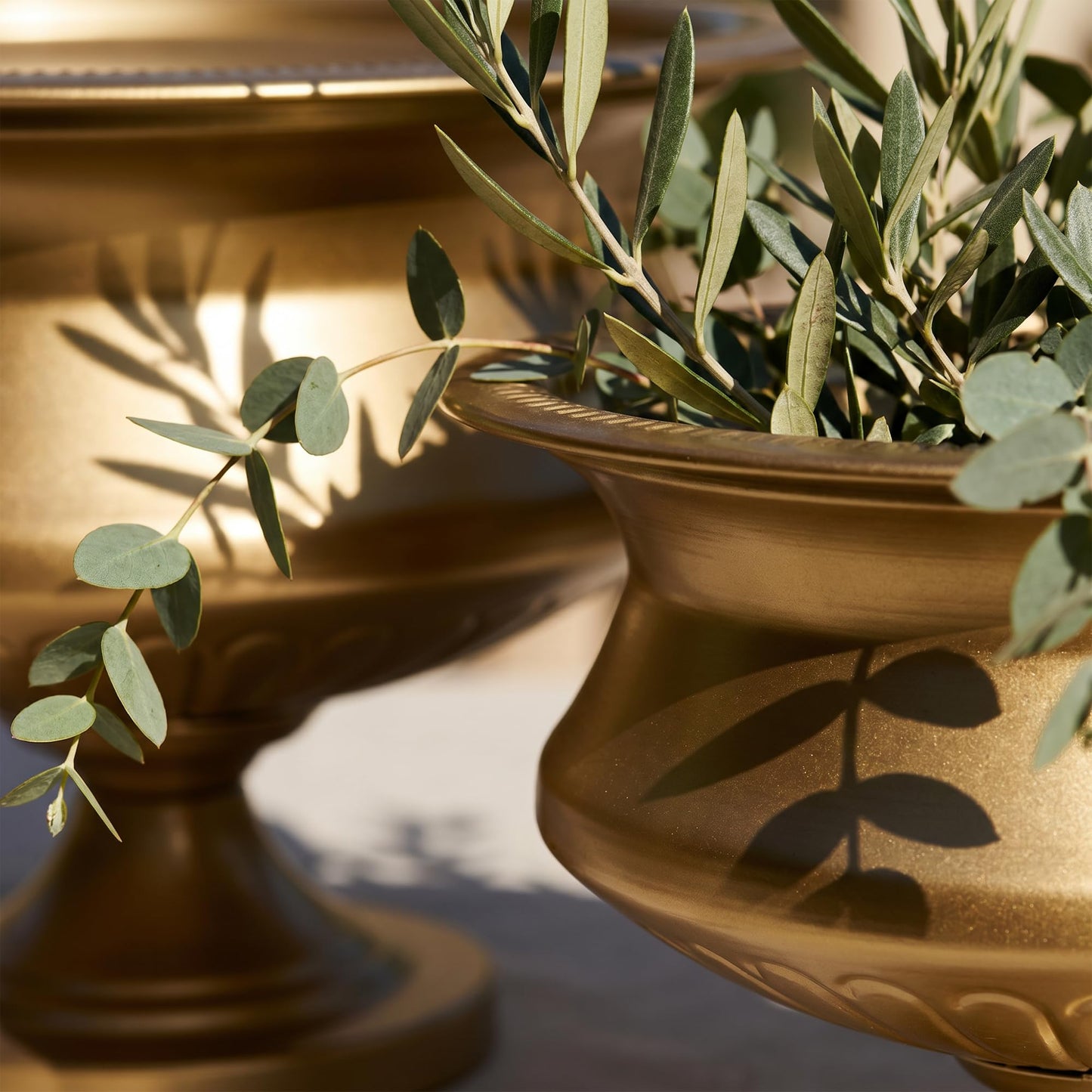 Classic Metal Trumpet Urn Vase for Wedding Centerpieces