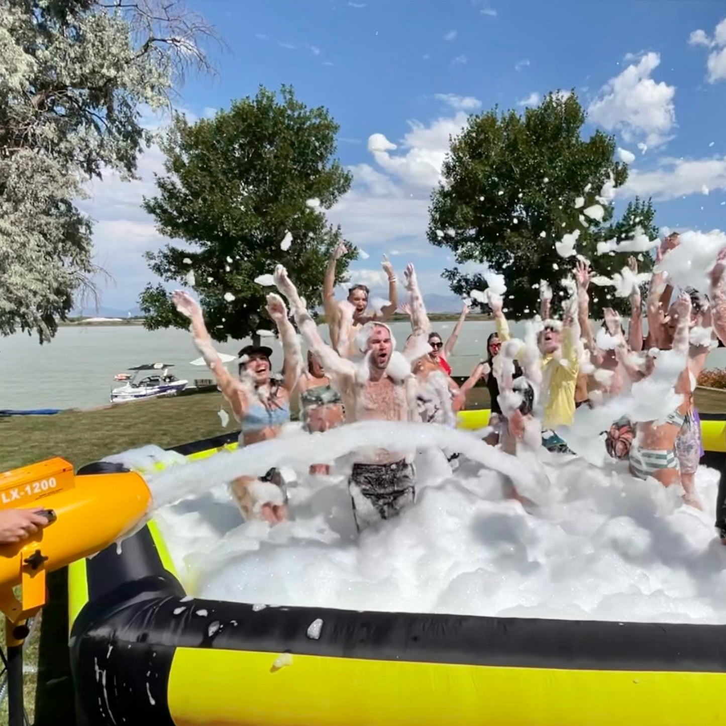 Inflatable Gaga Ball Pit with Built-In Blower