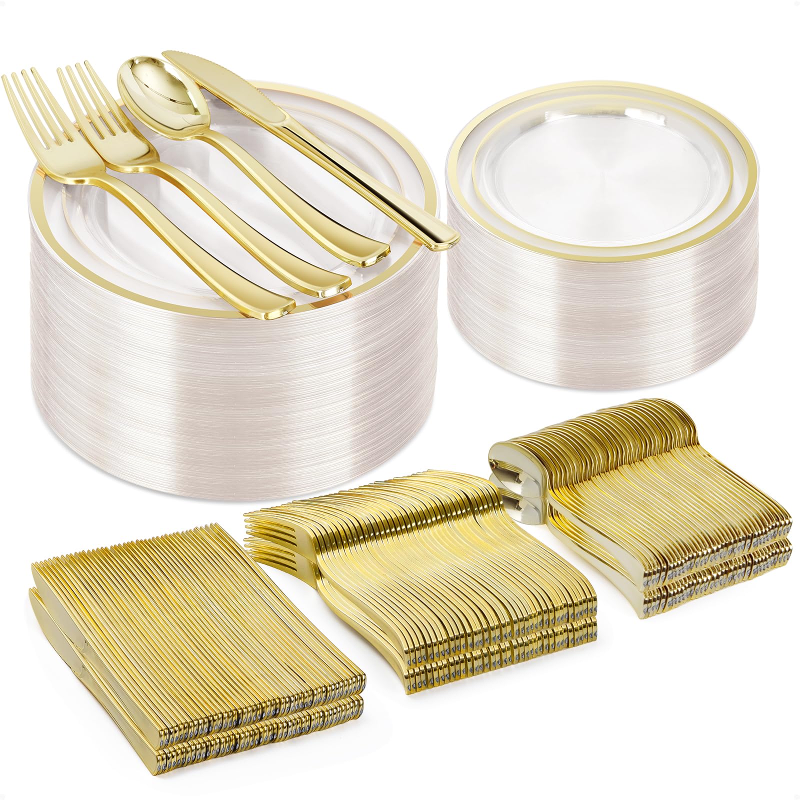 BESTVIP Disposable Plates Set