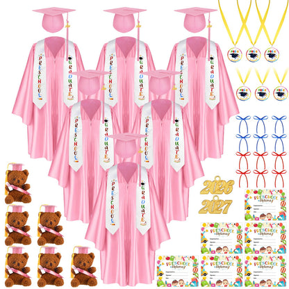60-Piece Preschool Graduation Cap and Gown Set