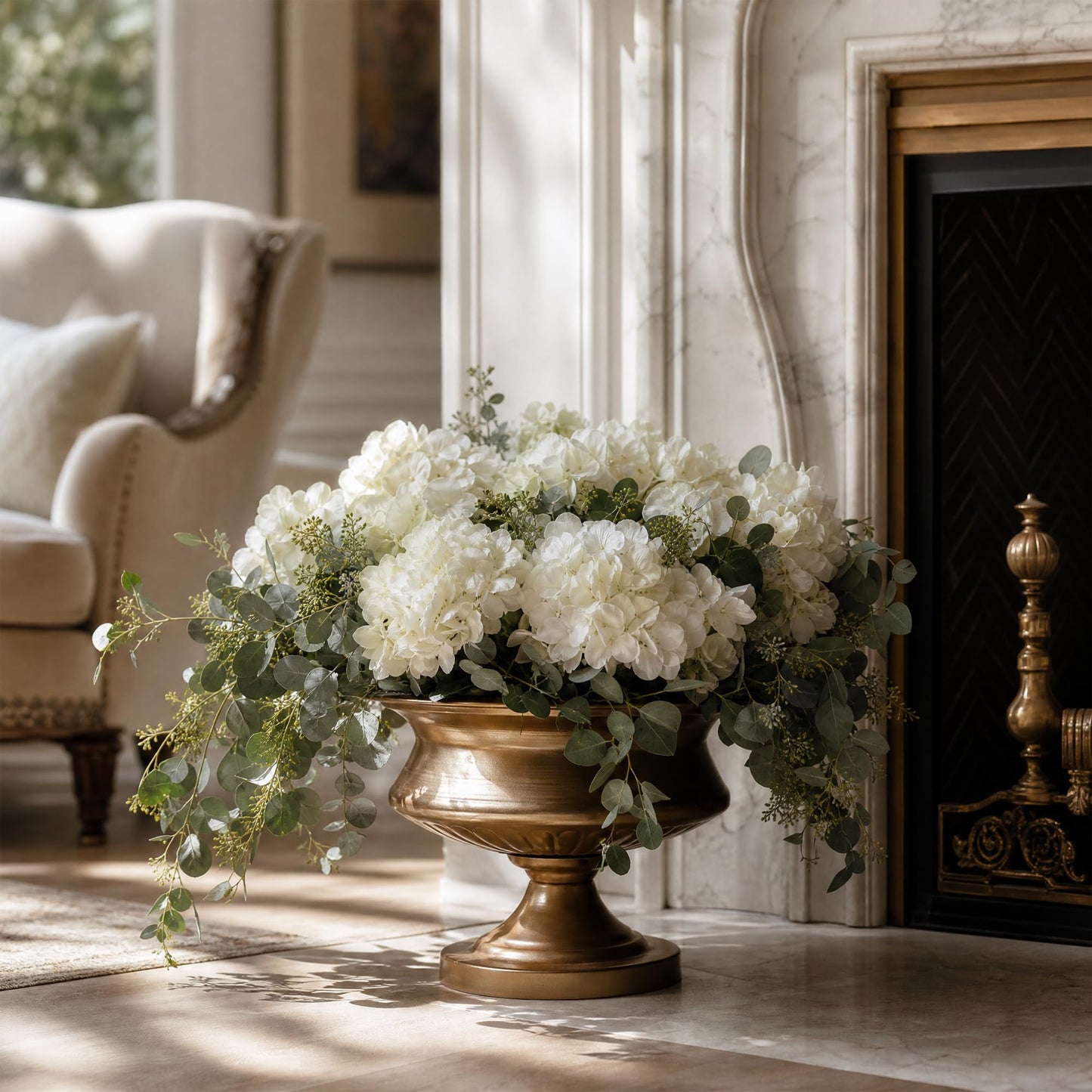 Classic Metal Trumpet Urn Vase for Wedding Centerpieces