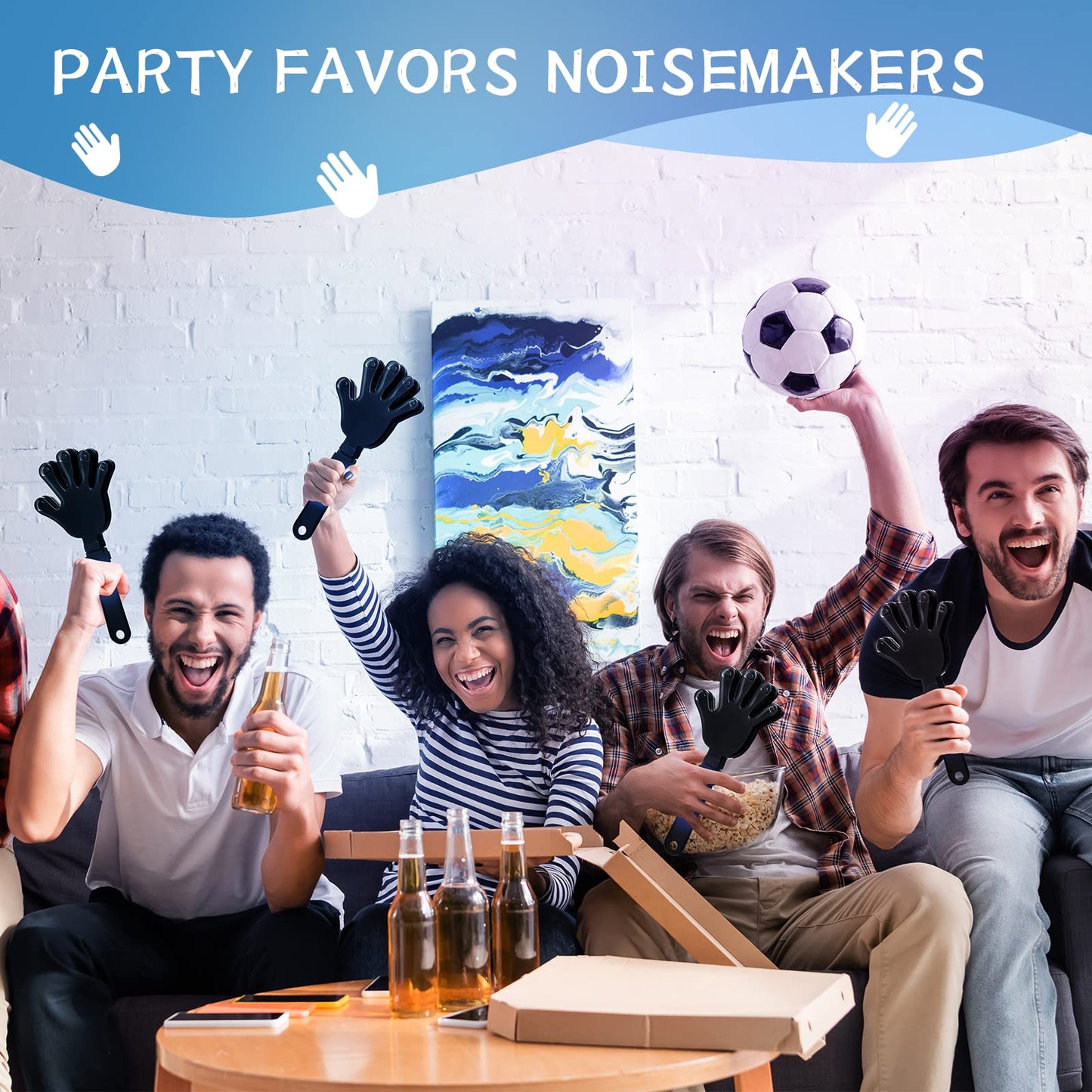 100-Piece Plastic Hand Clappers Party Noisemakers