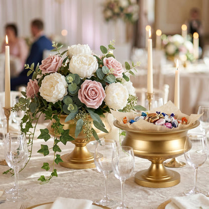 Classic Metal Trumpet Urn Vase for Wedding Centerpieces