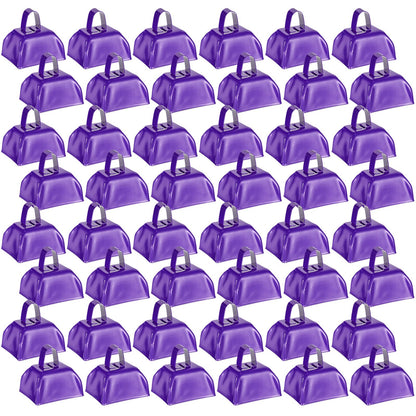 48-Piece Metal Cowbells with Handles for Team Cheering