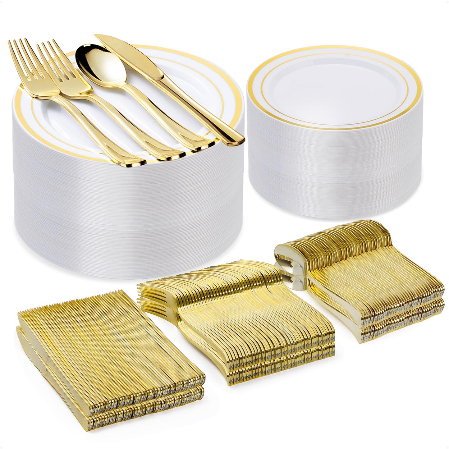 BESTVIP Disposable Plates Set
