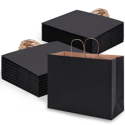 OUTUXED 200pcs Paper Bags with Handles